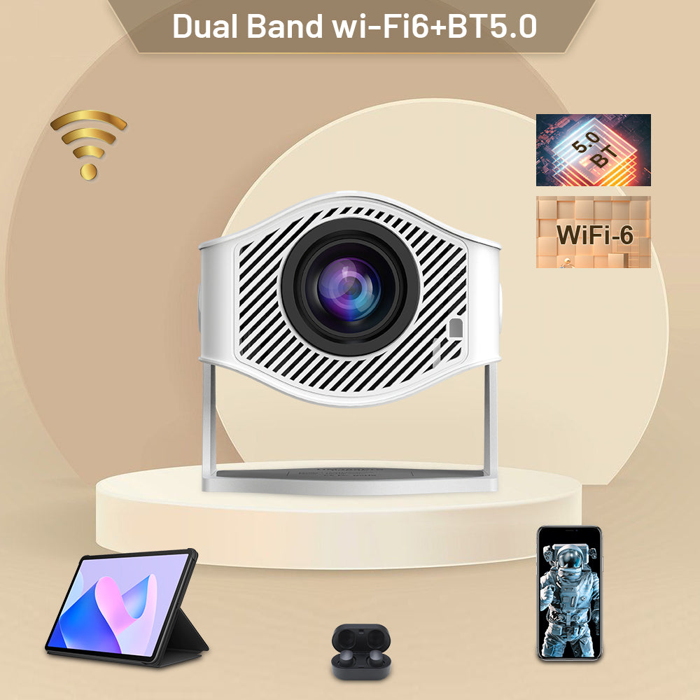 WEXC HM400Pro Smart Projector Native 720P 200 ANSI Android 11 WiFi 6
