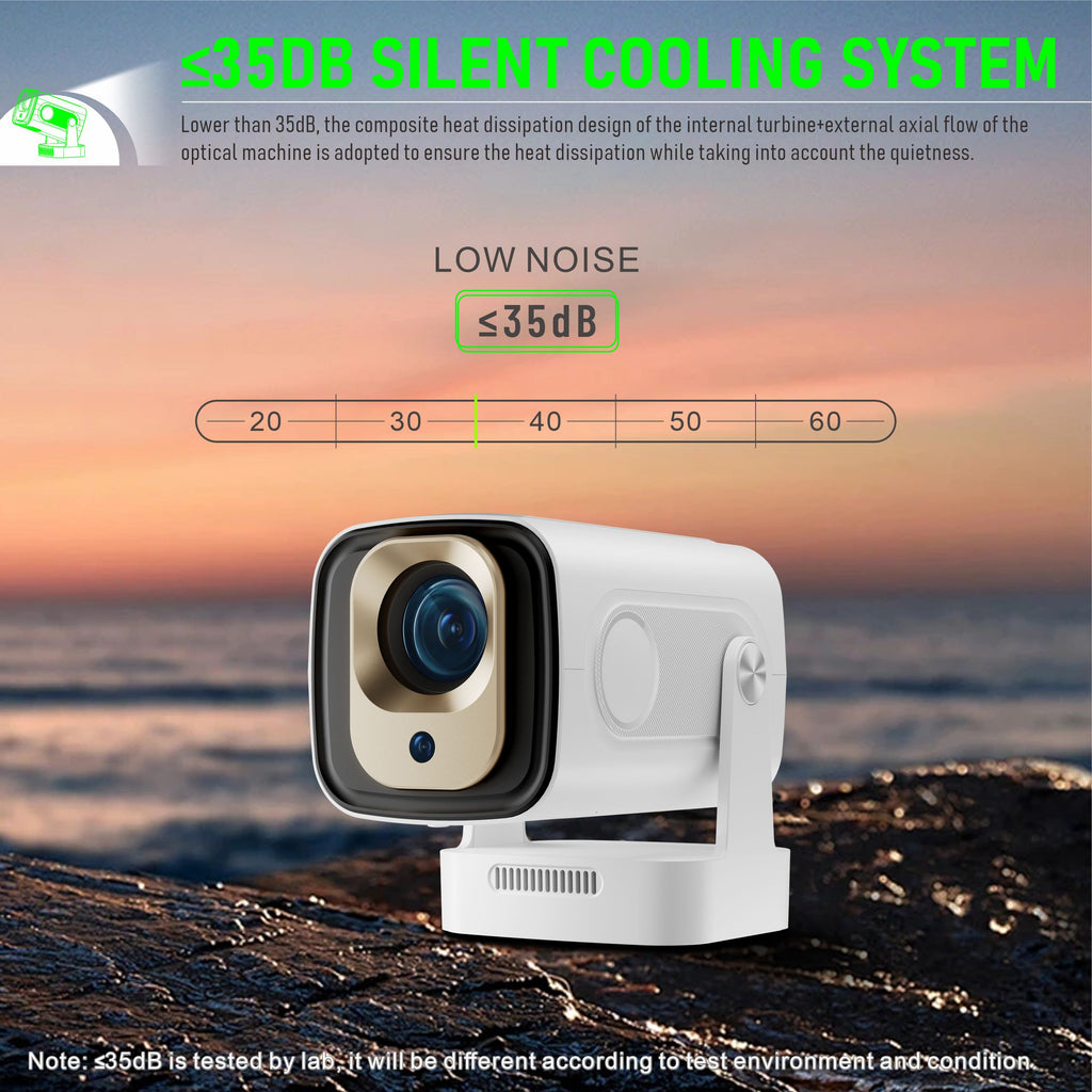 WEXC HY260 Pro Smart Projector Native 1080P 200 ANSI Auto Focus WiFi 6