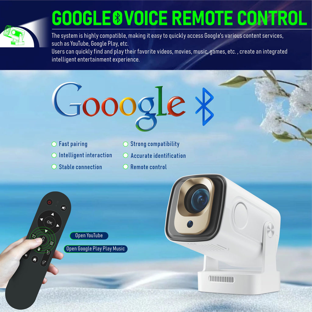 WEXC HY260 Pro Smart Projector Native 1080P 200 ANSI Auto Focus WiFi 6